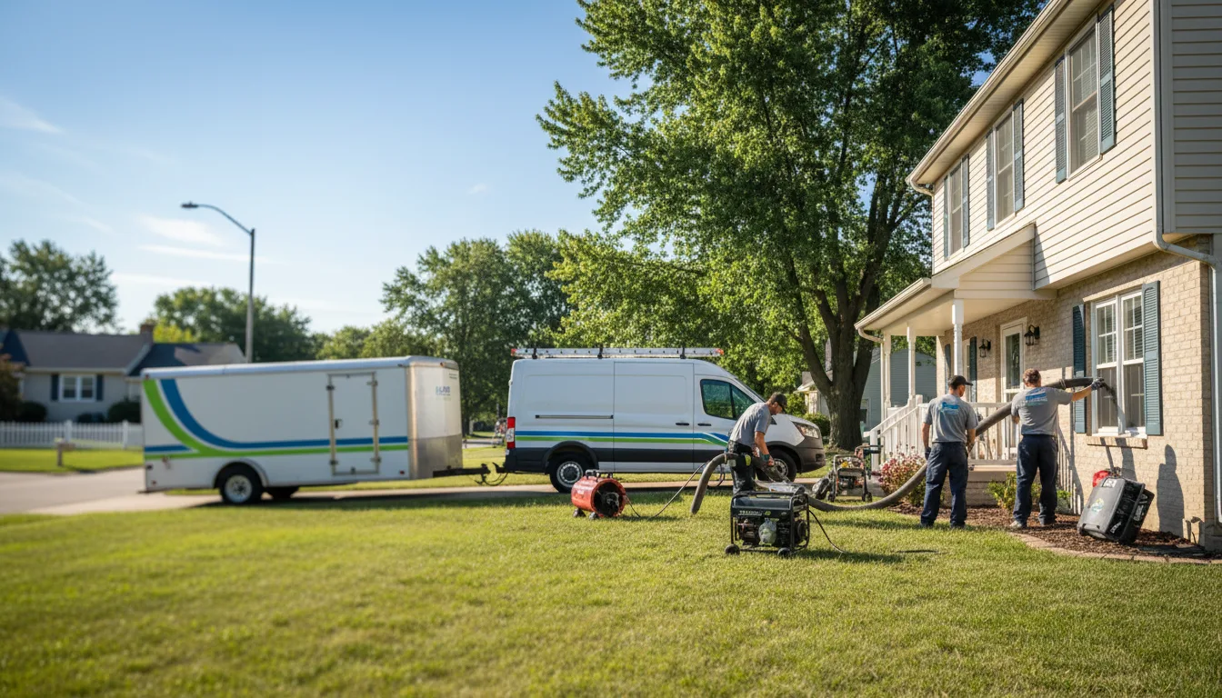 Flooded Basement Restoration And Cleanup With Repair in Pleasant Valley, IA near me